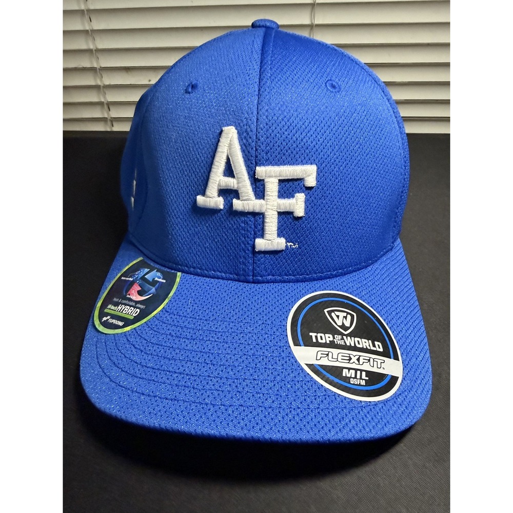 Air Force AF Falcons Blue Baseball Flex Fit M/L Hat Ball Cap Top of the World